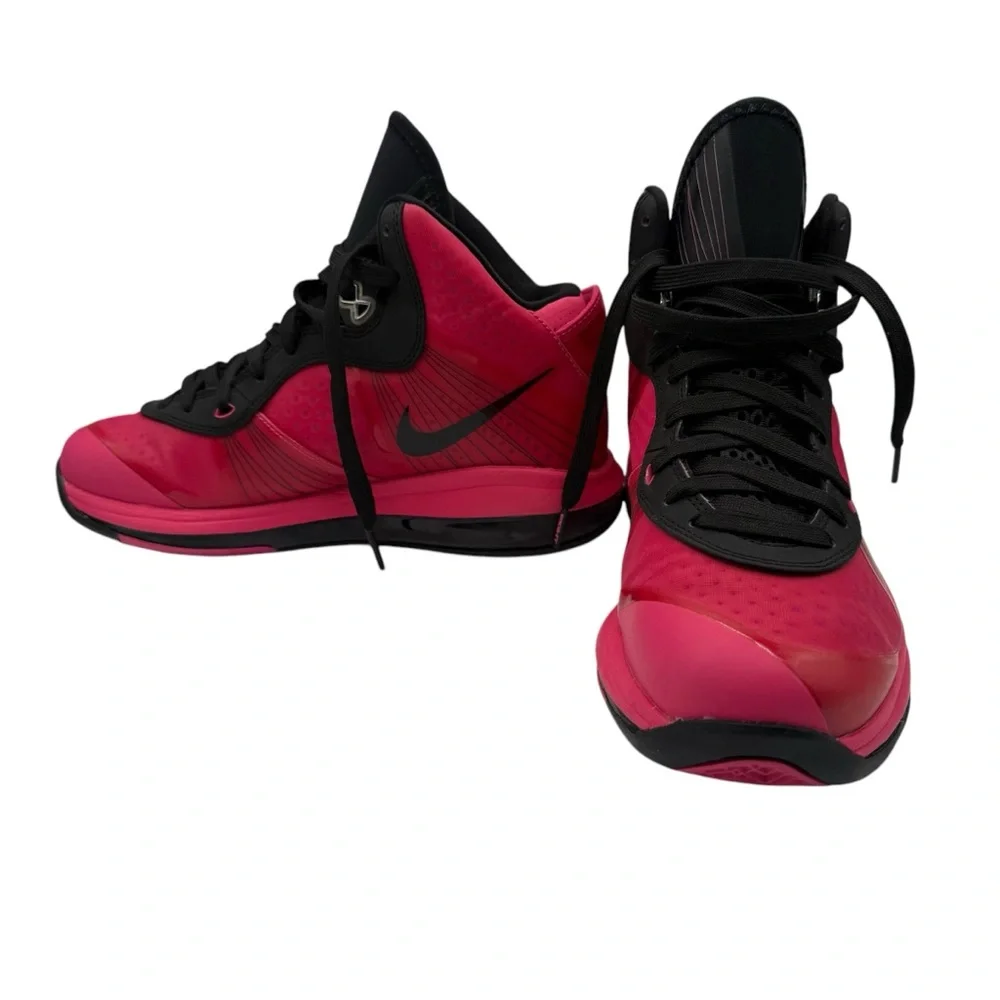 NIKE LEBRON 8 V2 Spark Solar Red Pink GS Size YOUTH 6.5